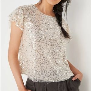 Anthropologie Pamela Sequined Blouse NWT